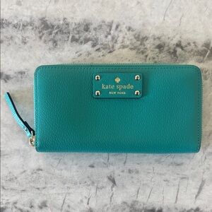 Kate Spade Teal Zip Wallet